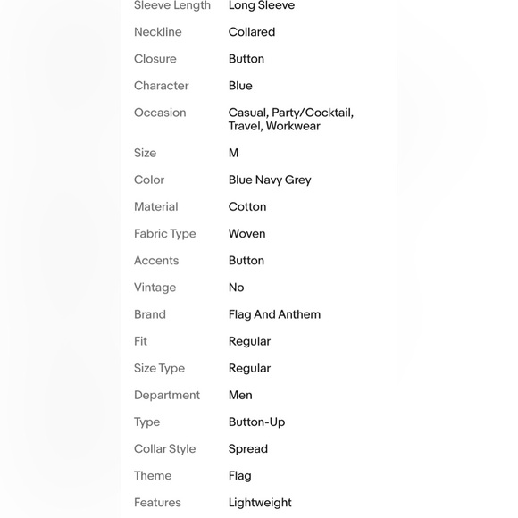 New! Flag & Anthem Mens Button Up Shirt Adult Flannel Plaid Medium M Blue Grey - Picture 13 of 13